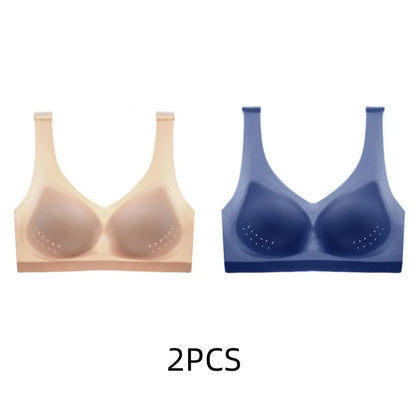 2PCS sexy bra lingerie Plus Size 4XL Seamless Bralette Wire Free Bras For Women Underwear Lingerie Sleep Brassiere Breathable