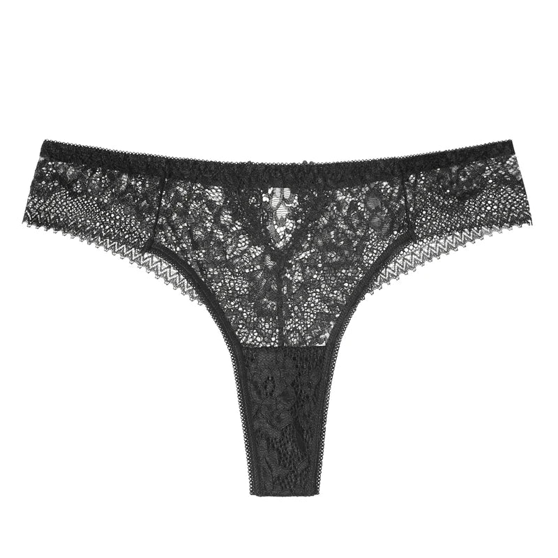 TERMEZY Women Sexy Lace Embroidery Panties Low-waist Underwear Female G String Hollow Out Lingerie Temptation Thong Intimates