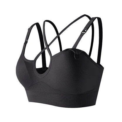 Maternity Women Cross Seamless Tank Nursing Bra With Removable Pads Yoga Sports Pregnant&postpartum Moms Bras For Breastfeeding