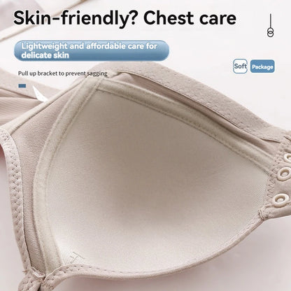 New Large Size Front Buckle Sexy Push up WOMEN'S Bra Adjustable Thin Cup Breathable Comfortable Middle-aged Mom Ladies Underwear