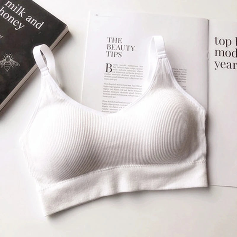Women's Bra Tube Top Crop Top Female Seamless Back Outdoor Sports Underwear Bra For Women Cotton Female Bra Tops Brassiere