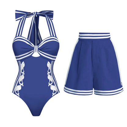 2025 High Quality One Piece Swimsuit Floral Ruffle Printed Push Up Women Bikini Set Swimwear Slimming Bathing Suit Beach Wear