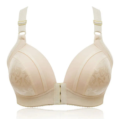 Women Front Button Bra Plus Size Thin Bralette Lingerie Mother's Cotton Wireless Underwear Sleep Bra Comfortble Underwear