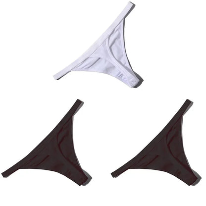 3Pcs Sexy Cotton Thongs Low Waist Seamless Female Comfortable Lingere Underpants Breathable Underwear Women G String