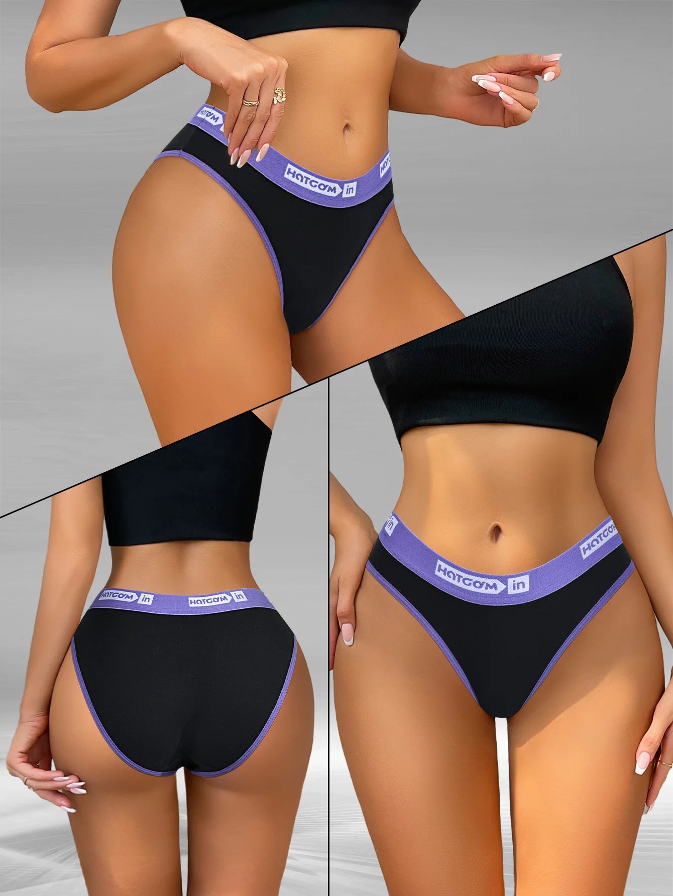 6Pcs/Set Women Cotton Panties Soft Underpants Sexy Black Underwear Girls Briefs Breathable Stretch Panty Female Lingerie XS-L