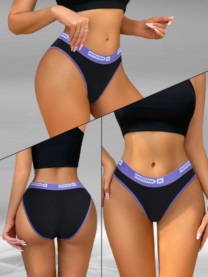 6Pcs/Set Women Cotton Panties Soft Underpants Sexy Black Underwear Girls Briefs Breathable Stretch Panty Female Lingerie XS-L