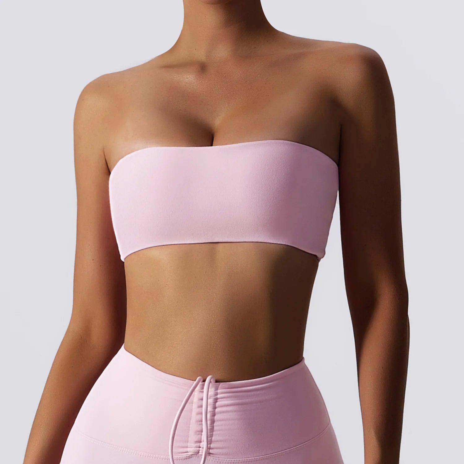 Women's Yoga Bra Strapless Sports Bra Women's Gym Run Push Up Thin Strap Daily Sports Top Wireless Pad Fitness Yoga Bra