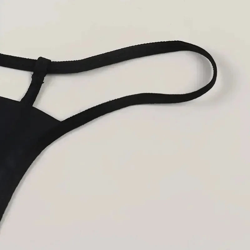 Open Type Women's Panties Crotch Opening Transparent G-strings Thongs Sexy Lingeries Letter Printing Solid Underwear For Lace