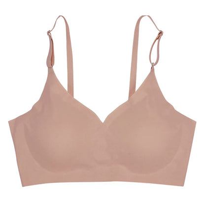 CINOON Seamless Bras for Woman Push Up Underwear Sleep Removable Padded Bralette One Piece Brassiere Wireless Comfort Intimate