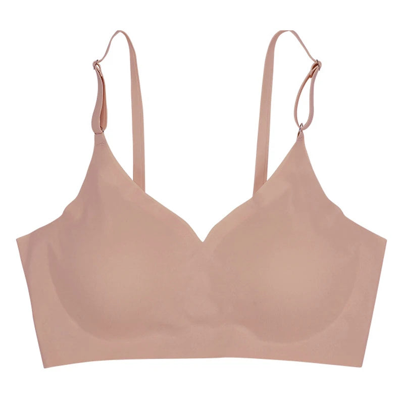 CINOON Seamless Bras for Woman Push Up Underwear Sleep Removable Padded Bralette One Piece Brassiere Wireless Comfort Intimate