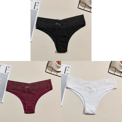 3PCS Breathable Comfortable Cotton Women's Underwear Sexy Fashion Women's Briefs Seamless Soft Women's Panties Stretchy Lingerie