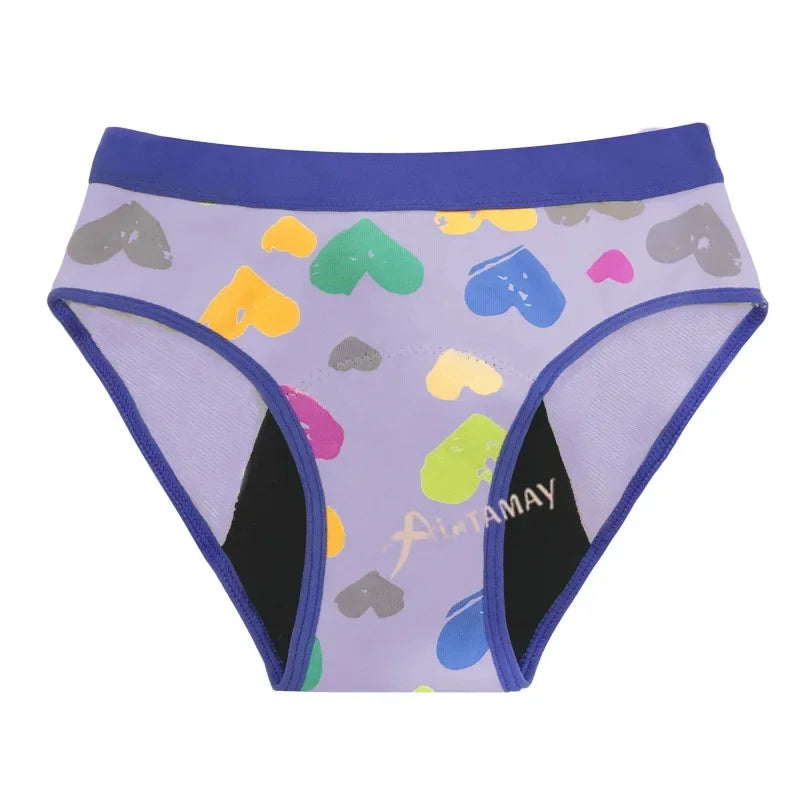 Leakproof Multi-color Fashion Print Women's Pads Absorbent Cotton Period Underwear Four-layer Physiological Pants for Girls