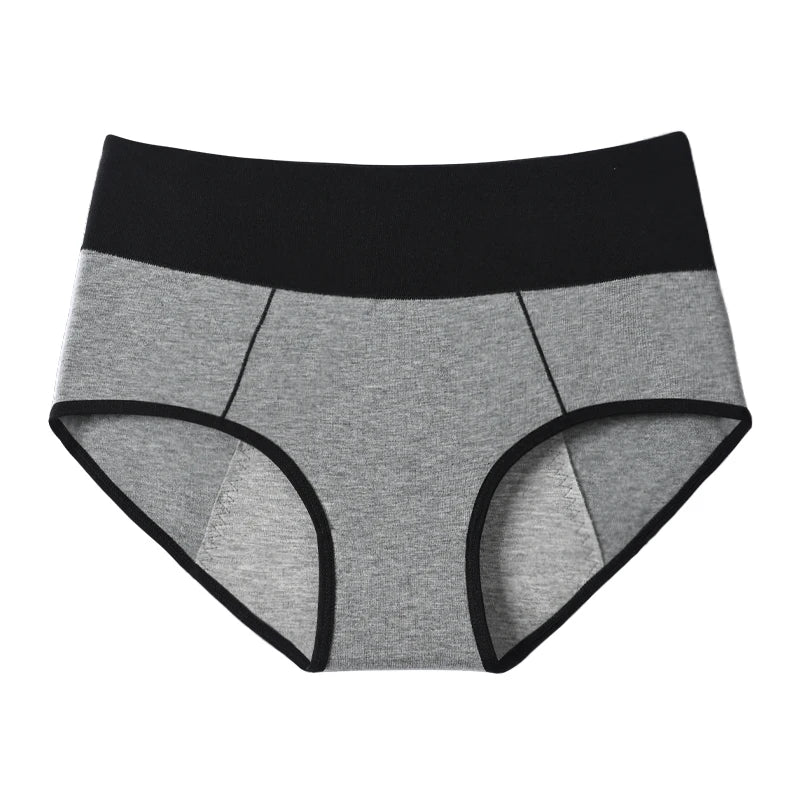 High Waist Menstrual Panties Woman Breathable Women's Cotton Briefs Plus Size M-4XL Physiological Leak Proof Period Underwear