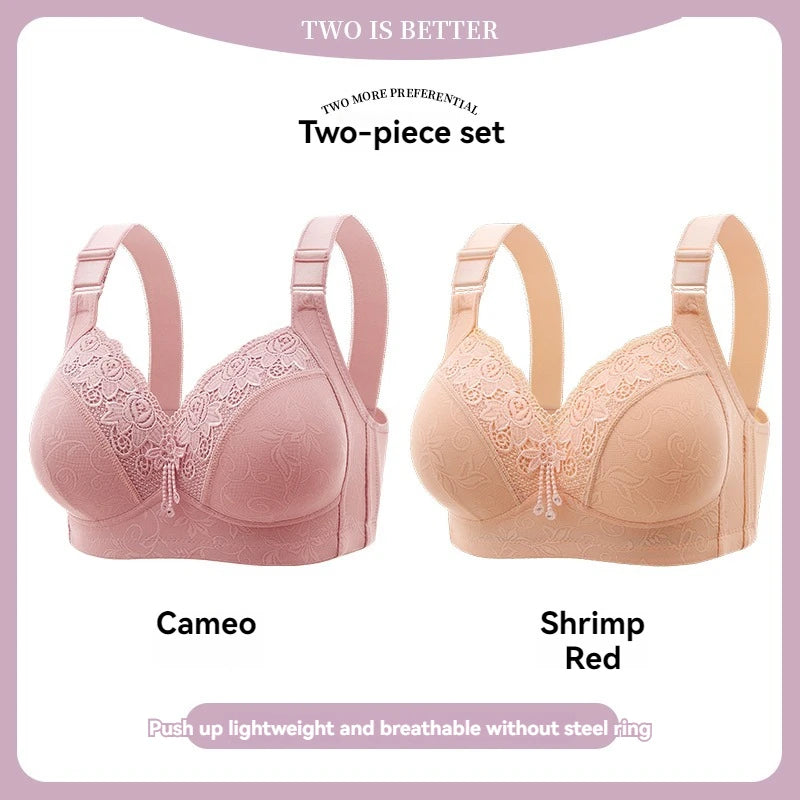 Womens Lace Bras Ultra-Thin Perspective Bralette Deep V Bra Sexy Lingerie Tops Plus Size  Cup Mom's underwear active bra