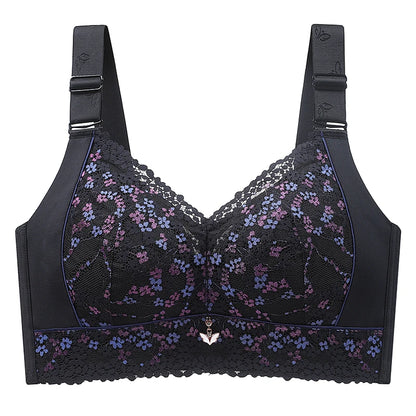 Women's Full Figure wire free Lace Plus Size Bra Non Padded Minimizer Bra 150Kg Plus Size Full Cup Thin Seamless Large Chest Bra