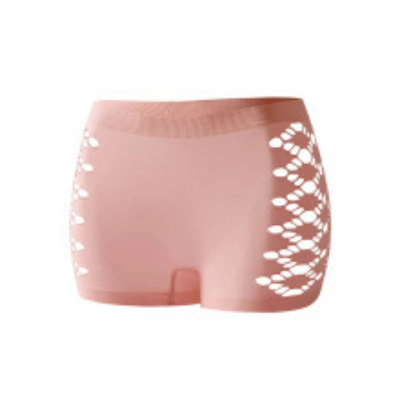 Mid-waist Hollow Out Panties Women Breathable Comfortable Lady Boyshort Knit Female Underpants New Style Women's Underwear