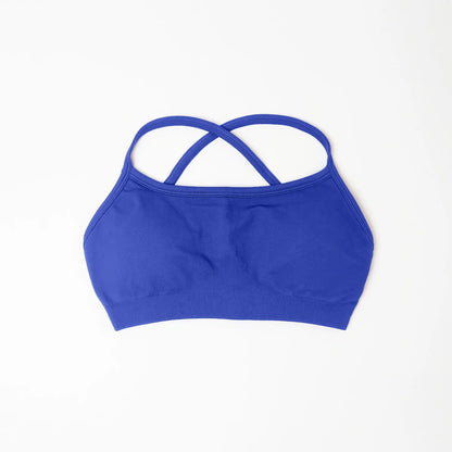 NCLAGEN Sports Bra Seamless Yoga Top Women Fitness Article Gym Active Wear Back Cross Workout Push-up Fitness Running Underwear