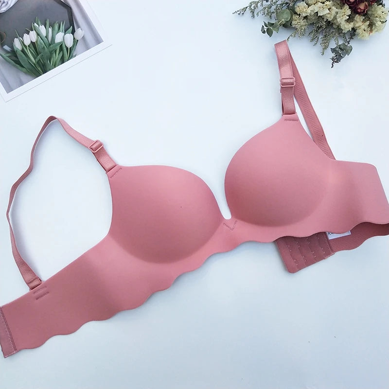Women's Push Up Bras Sexy Seamless Breathable Female Wireless Underwear Gather Active Backless Sleep Tops Lingerie