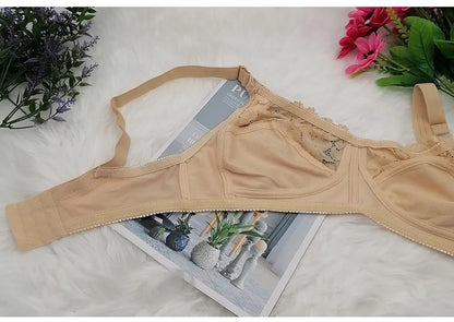 Solid bra Unlined Comfortable Cotton Bras For Women push up Minimizer Wireless Plus Size Underwear Plunge Soft sexy Lingerie C31