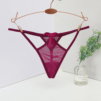 Women's panties Women's Low-Waist Seamless G-String Thong Lace Panties Sexy Cut-Out T-Back Ladies Underwear Lingerie Women's tho