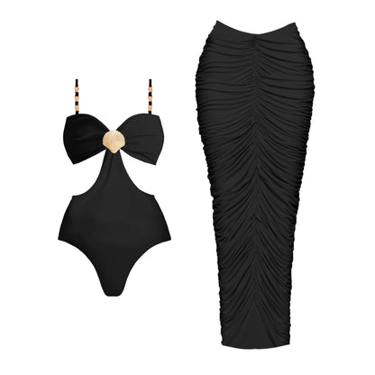 2024 High Quality One Piece Swimsuit Floral Ruffle Printed Push Up Women Bikini Set Swimwear Slimming Bathing Suit Beach Wear