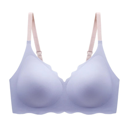 Sexy Seamless Breathable Underwear Women's No Wires Gathering Beautiful Back Sports Breast Reducing Sleeping Bra for Women
