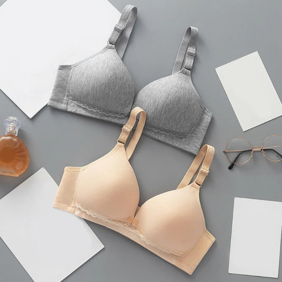 Maternity Nursing Bra with Thin Cups and Front Clasp for Easy Breastfeeding Prevent Sagging Women Solid Color Underwear Clothing