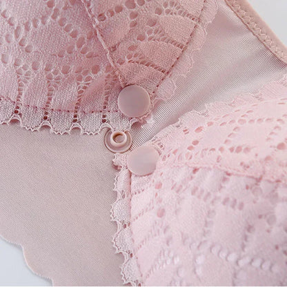 Front Button Maternity Nursing Bra Adjustable Gathered Underwear Comfortable Breastfeeding Bra for Feeding Pregnant Women Clothe