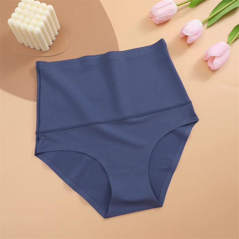 Seamless Shaperwear Women High Rise Briefs Sexy Silk Ultra Breathable Underwear Slimming Lifting Buttocks Corset Pants Elastic