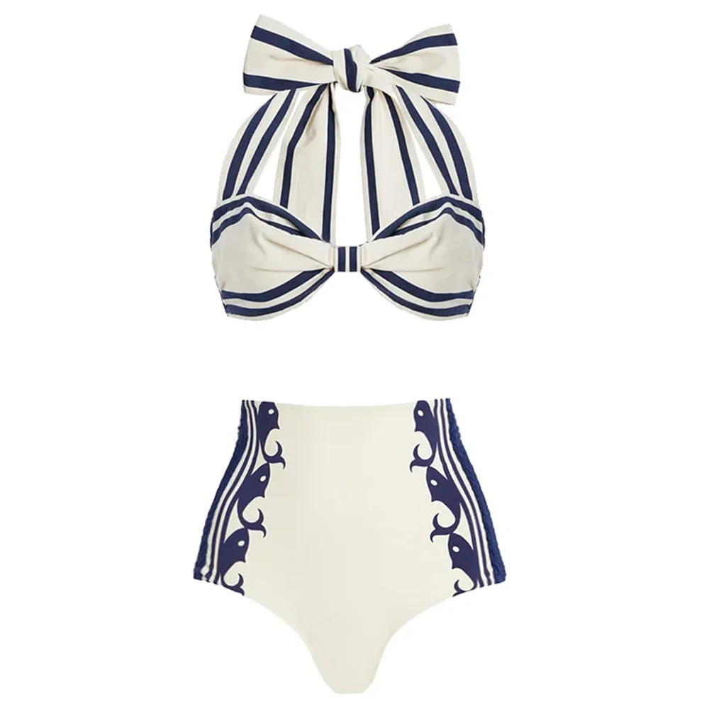 2025 High Quality One Piece Swimsuit Floral Ruffle Printed Push Up Women Bikini Set Swimwear Slimming Bathing Suit Beach Wear