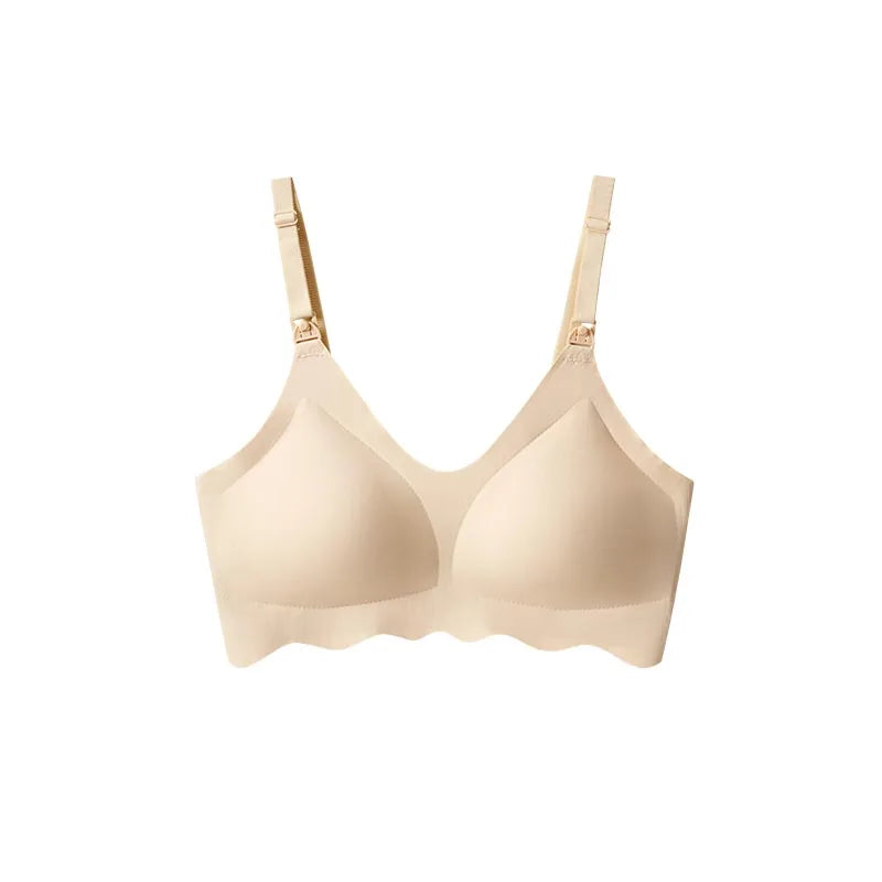 New Traceless Women's Comfortable and Breathable Ultra Thin Breastfeeding Bra Detachable Breastfeeding Bra