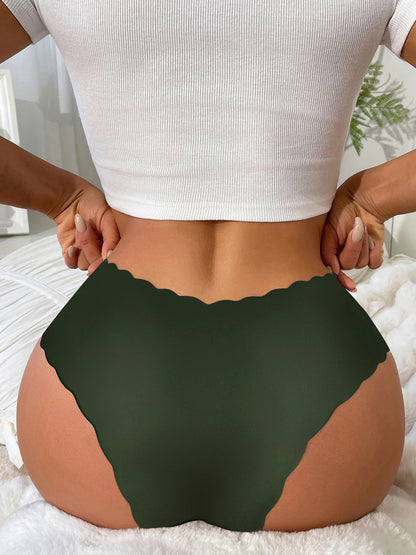 6-Pack Women's Underwear, Solid Color and Printed Mix, Seamless, Bare-Feel, Sexy and Comfortable Bikini Panties