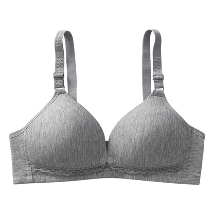 Maternity Nursing Bra with Thin Cups and Front Clasp for Easy Breastfeeding Prevent Sagging Women Solid Color Underwear Clothing