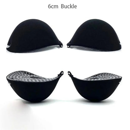 6cm Lift Silicone Adhesive Bra - Waterproof Invisible Push Up for Wedding & Backless Dresses, Natural Curve for Small Chest
