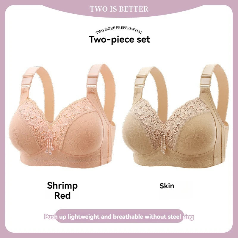 Womens Lace Bras Ultra-Thin Perspective Bralette Deep V Bra Sexy Lingerie Tops Plus Size  Cup Mom's underwear active bra
