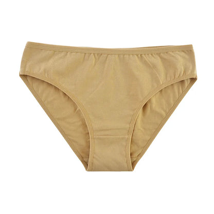 6pcs Women Panties Girl Sexy Underwear Solid Color Middle-Waisted Briefs Female Ventilation Soft Cotton Women's Underpants