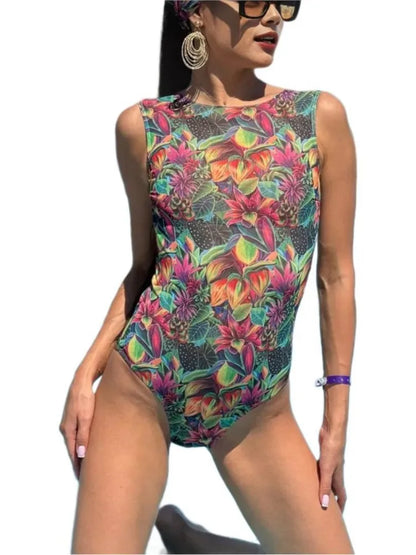 New High Waist Sexy Swimsuit Women Summer Bathing Suit Bikini Set Sleeveless Swimwear Women Beach Swimming Suit For Female