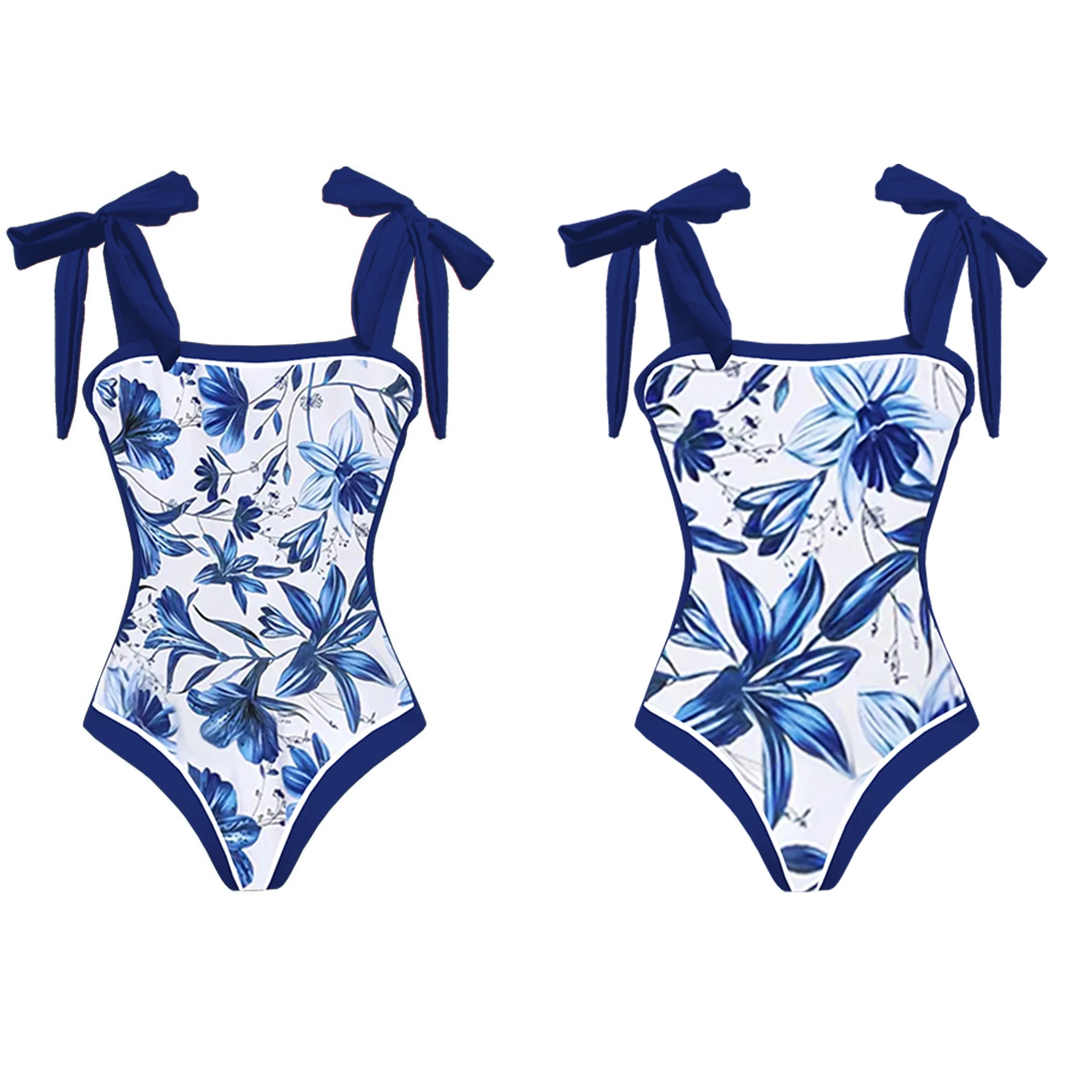 Printed Ruffle One Piece Swimsuit With Cover Up Sexy Swimwear Women Flat Belly Swim Suits Bathsuit Belt Bodysuit Beach Outing