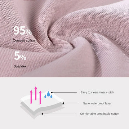 3PCS/set Women's menstrual briefs large flow postpartum water absorption leakproof briefs women's pure cotton menstrual briefs