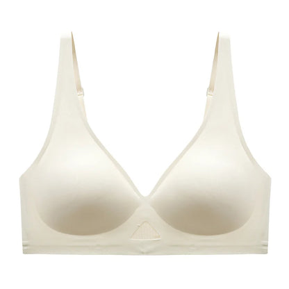 FINETOO Deep V Seamless Bra Women Sexy Hollow Underwear Ladies Comfortable Wireless Brassiere Soft Female 3/4 Cup Bras Lingerie