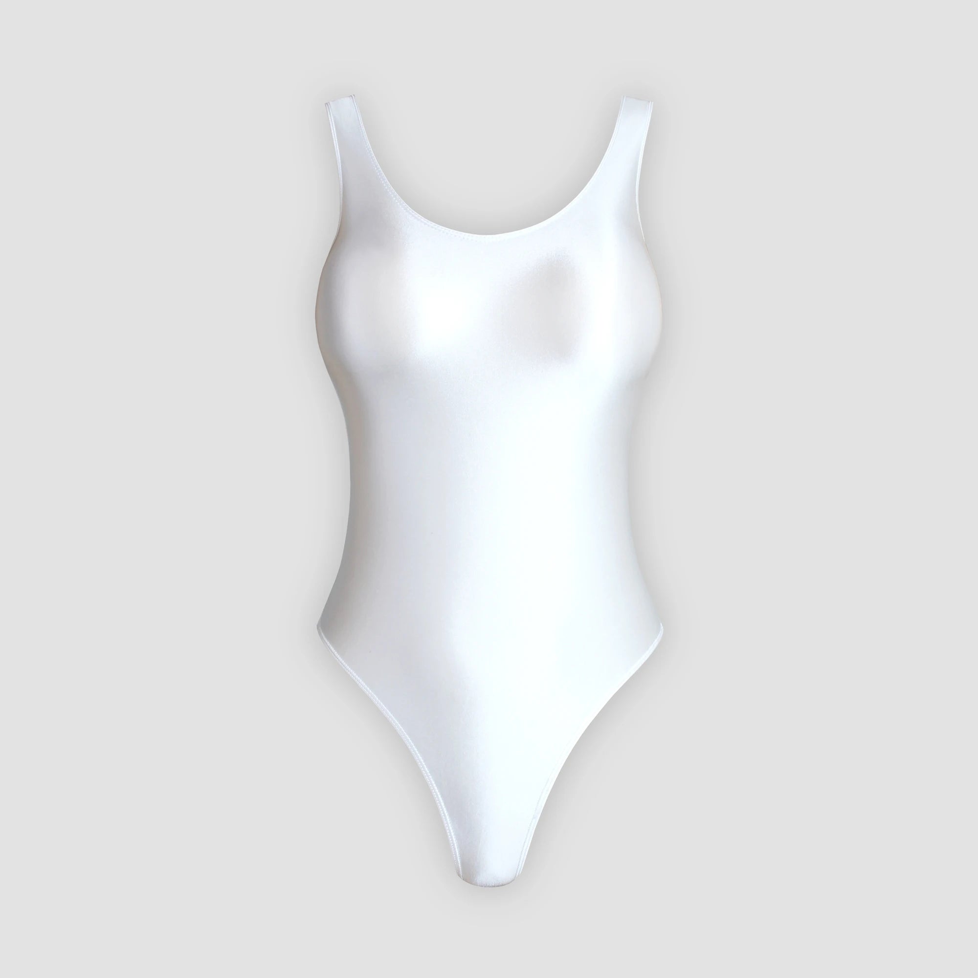 XClocKNYoung satin glossy swimsuit Satin Glossy Leotards U-shaped back High-Cut Bikini Thong Bodysuit glossy swimsuit