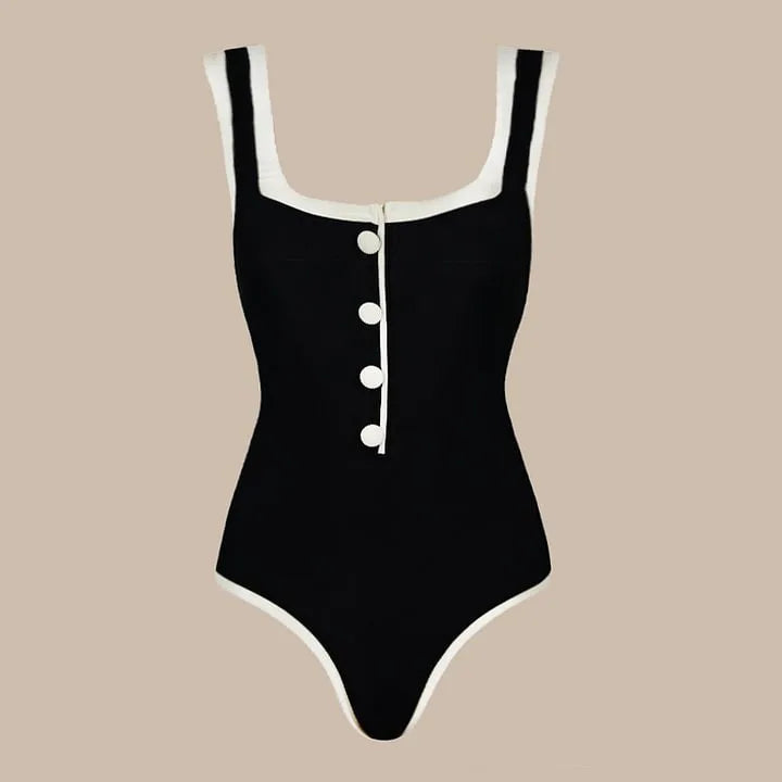 2025 Sexy Women's Swimsuit New Strapless Simple One-piece Swimwear with Shorts Two-piece Set Sliming Bodysuit Beachwear Monokini
