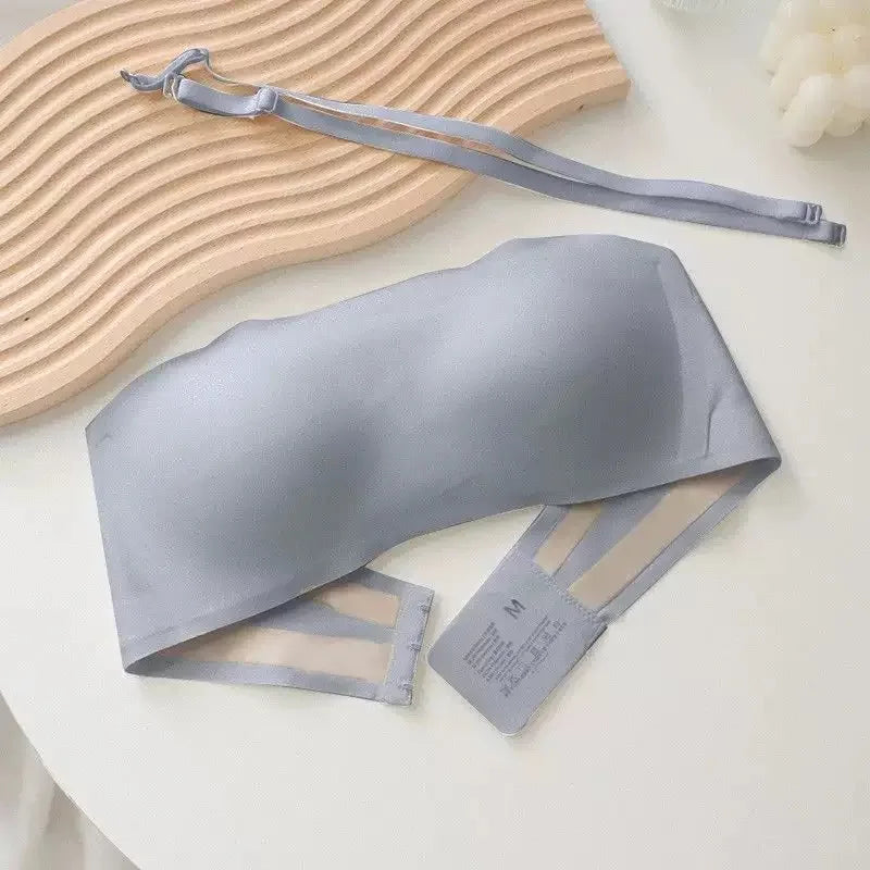 Seamless Strapless Invisible Bra for Small Chest Breathable Light Thin Gathered Breasts Beautiful Back Women's Underwear