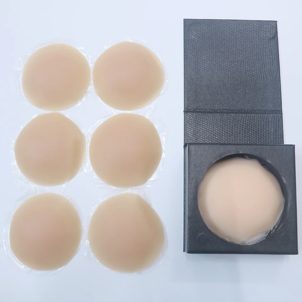 3 Pairs Reusable Nipple Covers Silicone Nipple Pasties For Women Adhesive Breast Petals Chest Sticker No Show Sticky Bra