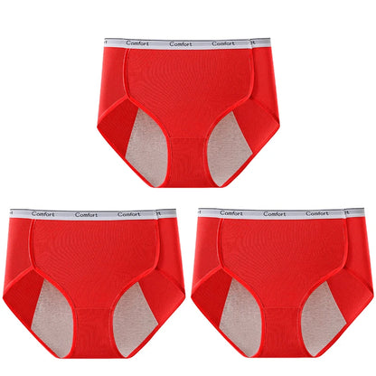 3pcs Cotton Menstruation Panties Women Menstrual Panties Plus Size High Waist Period Underwear Lady Leak Proof Menstruales Brife