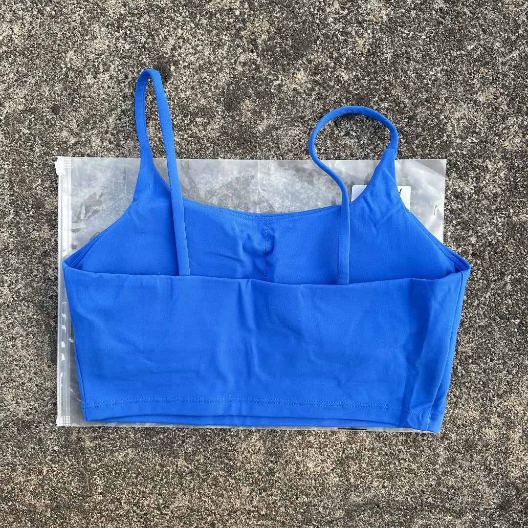 Solid Color Women Fitness Sports Bra Top Gym Yoga triangle backless Athletic Back Cutout Cross Tight Workout Soft With Chest Pad