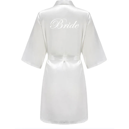 Women's Satin Robe Silk Kimono Bathrobe Pure Short Sexy Sleepwear Bridesmaid Bride Party Robes Grass Green