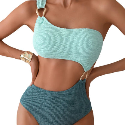 "2025 New Arrival: Sexy Cut-Out One-Piece Swimsuit - Trendy Snake Print Bikini for Women"