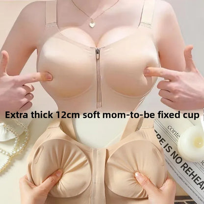 12CM Thickest Push Up Bra for Small Chest - Front Hook, Full Coverage No Gap, Back Smoothing, Ultimate Lift & Shape