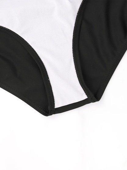 2 Pcs/Set Women's Bikini Split Set Summer Leisure Vacation Style Hanging Neck Bareback Strap Bikini Set Beach Women's Swimsuit